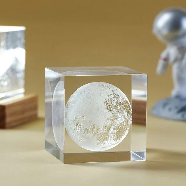 3D Moon Cube LED Light