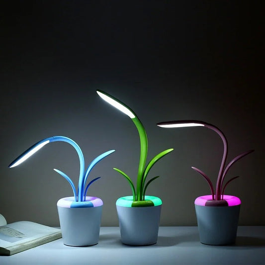 Elegant RGB Table Lamp Flowerpot - Mood Lighting and Plant Holder