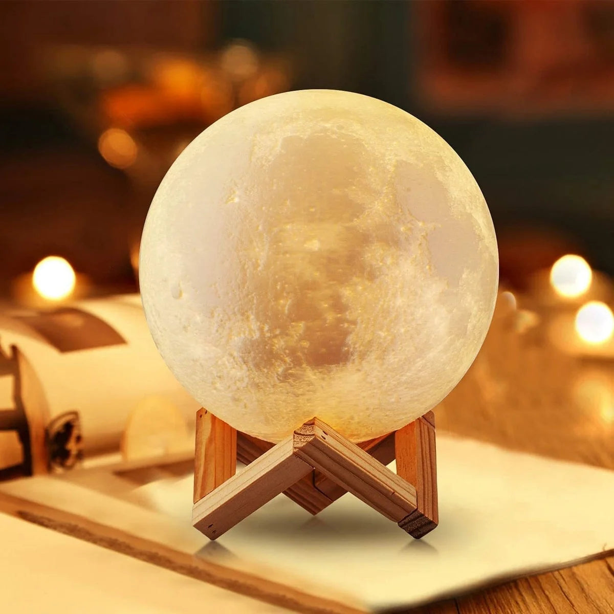 Enchanting LED Battery Moon Lamp