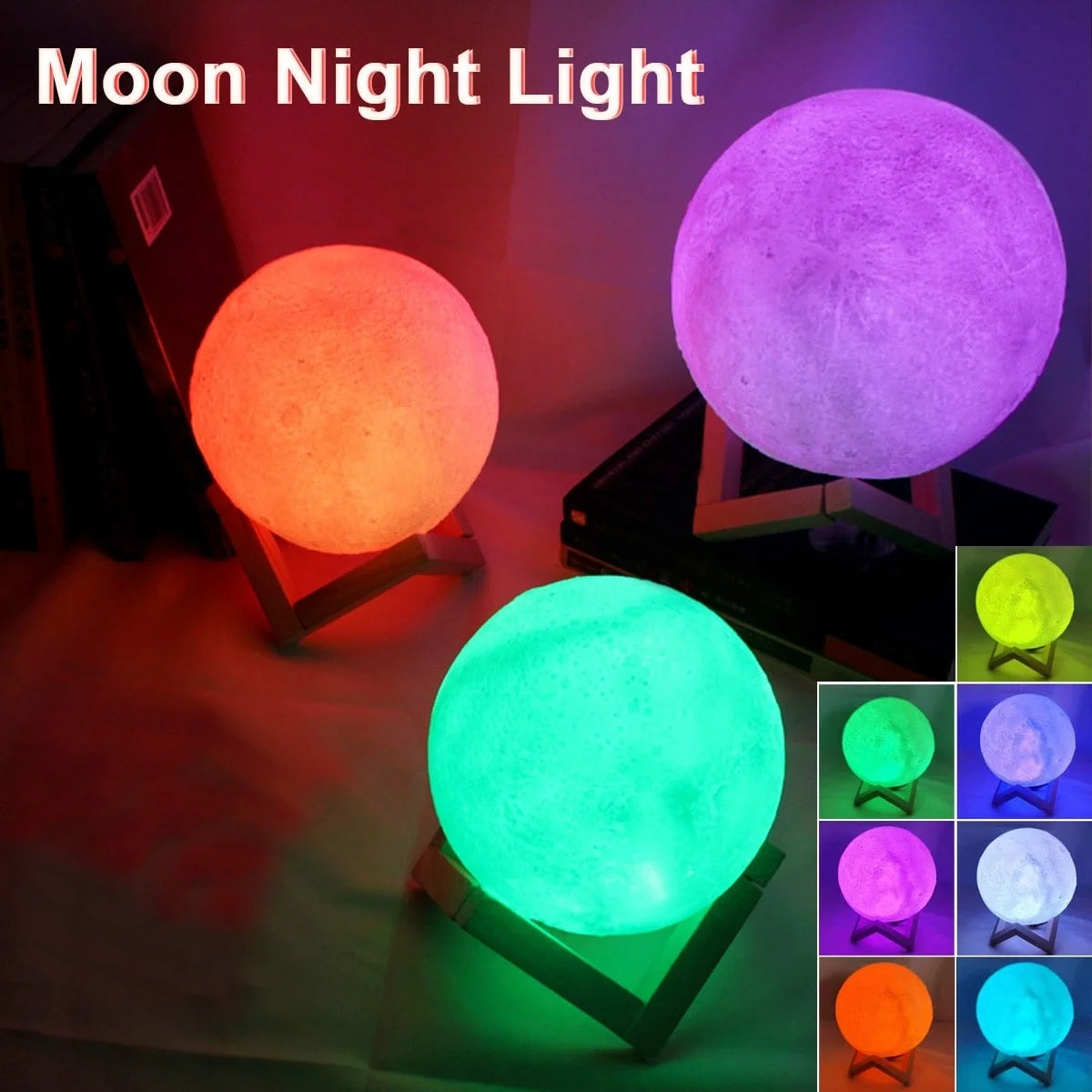 Enchanting LED Battery Moon Lamp